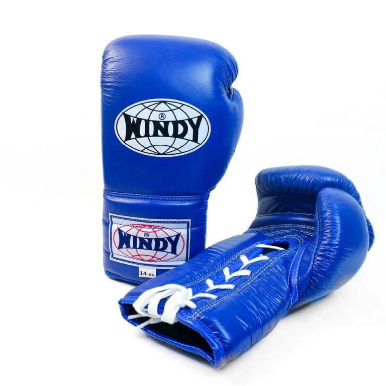 WINDY BGL BLUE LACE UP BOXING GLOVES - Garuda Combat Sports