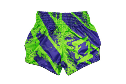 Fairtex-Slim Cut Shorts-BS1928 Street King (Green/Blue) - Garuda Combat Sports
