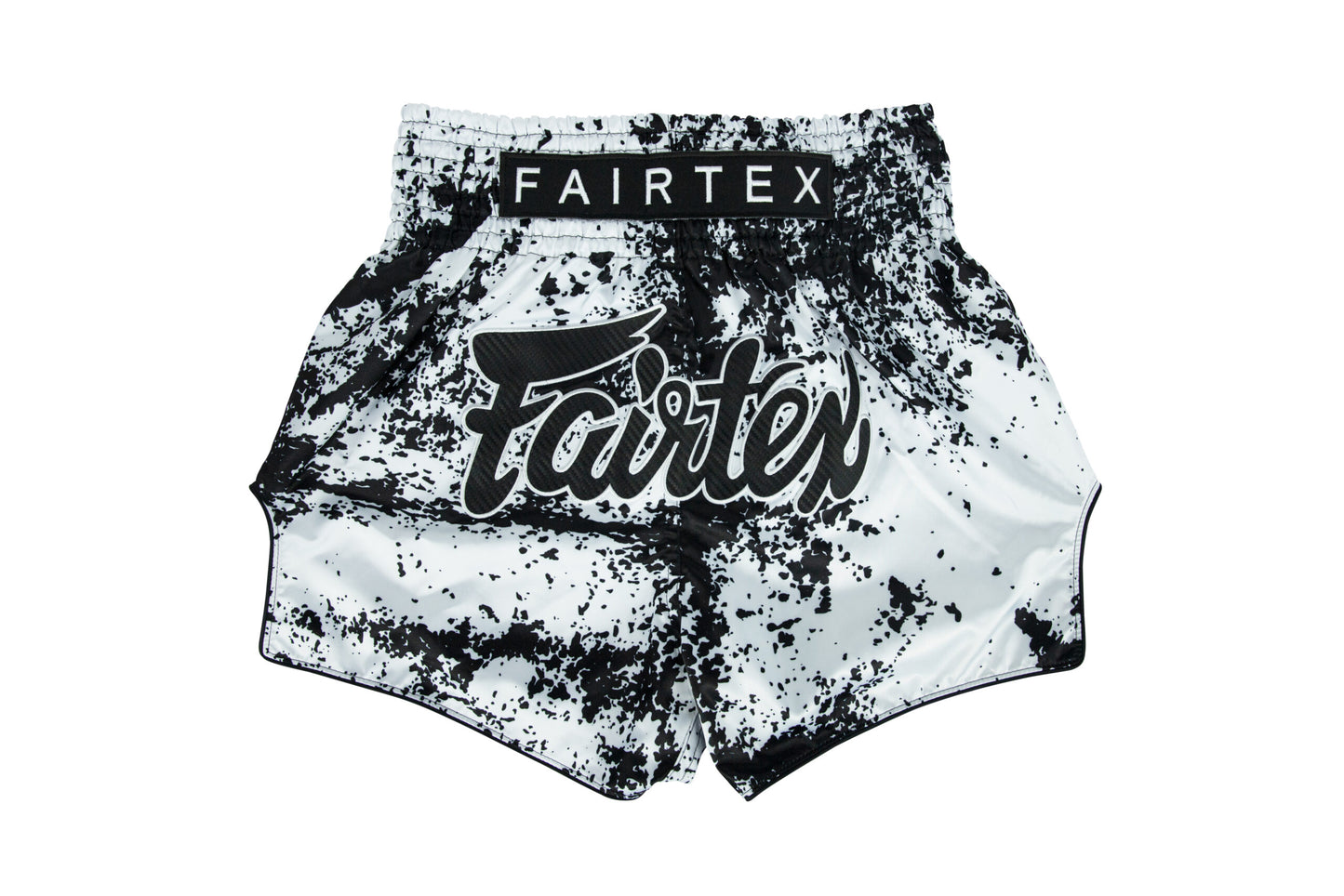 Fairtex-Slim Cut Shorts-BS1948 Grunge (White) - Garuda Combat Sports