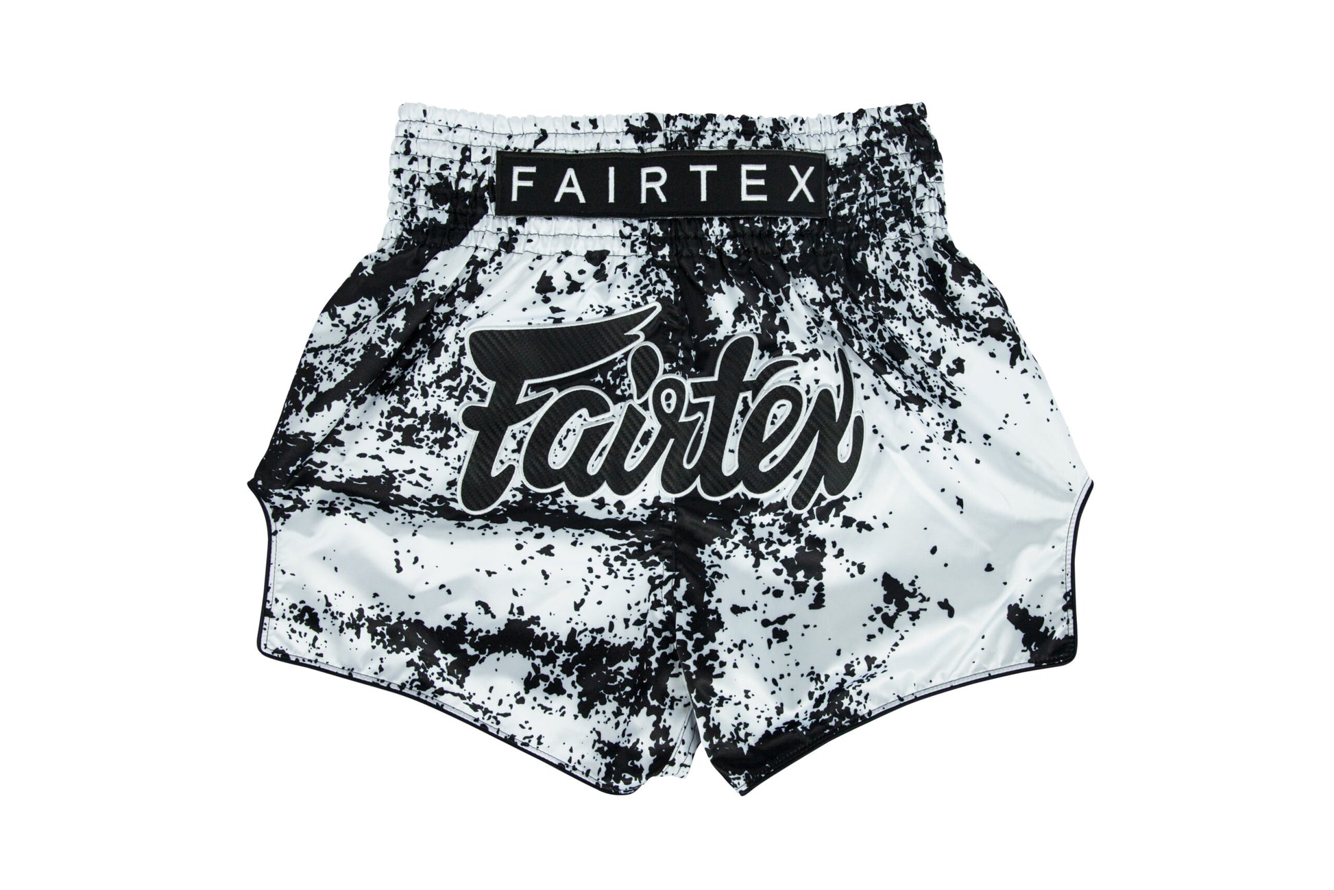 Fairtex-Slim Cut Shorts-BS1948 Grunge (White) - Garuda Combat Sports