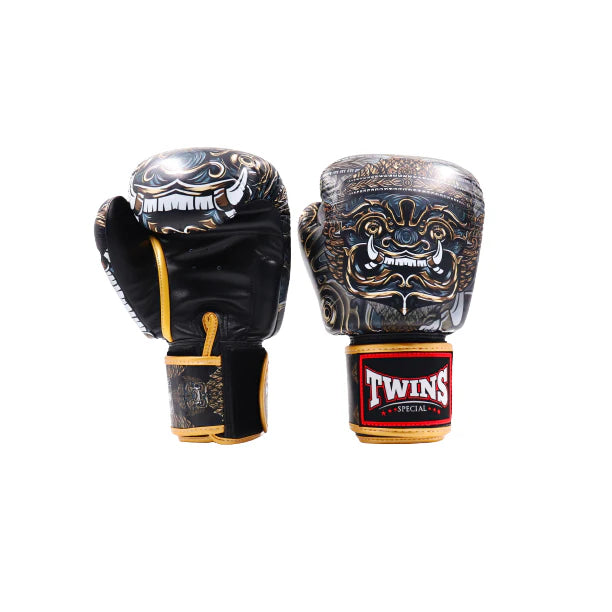 TWINS SPECIAL BOXING GLOVES FBGVL3-63 BLACK - Garuda Combat Sports